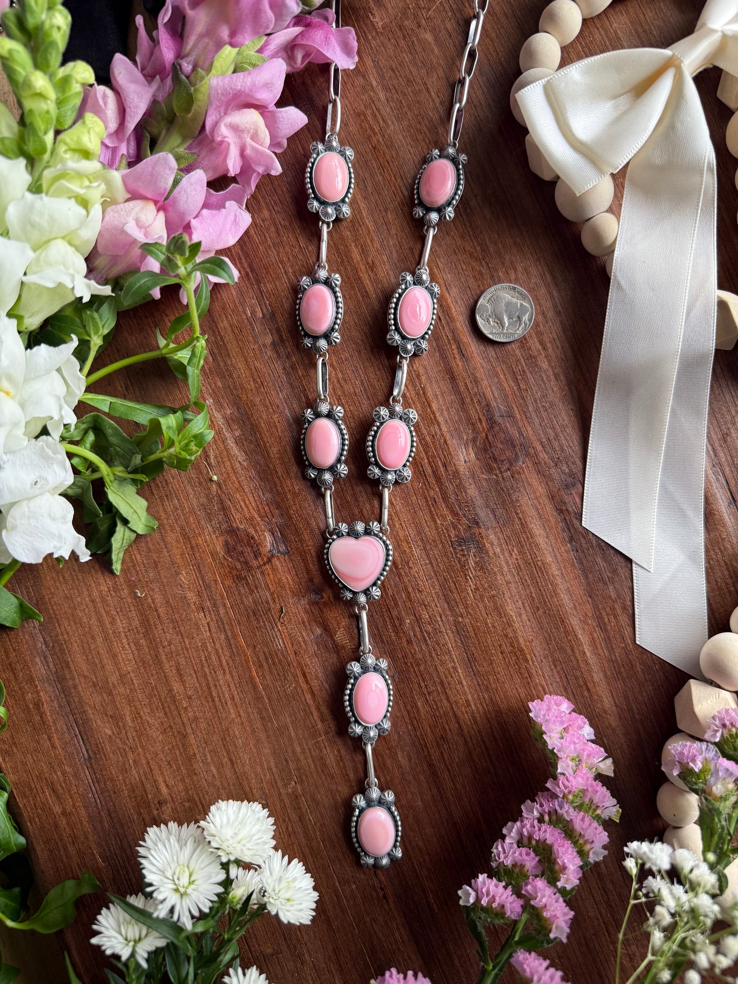 Pink Conch Lariat