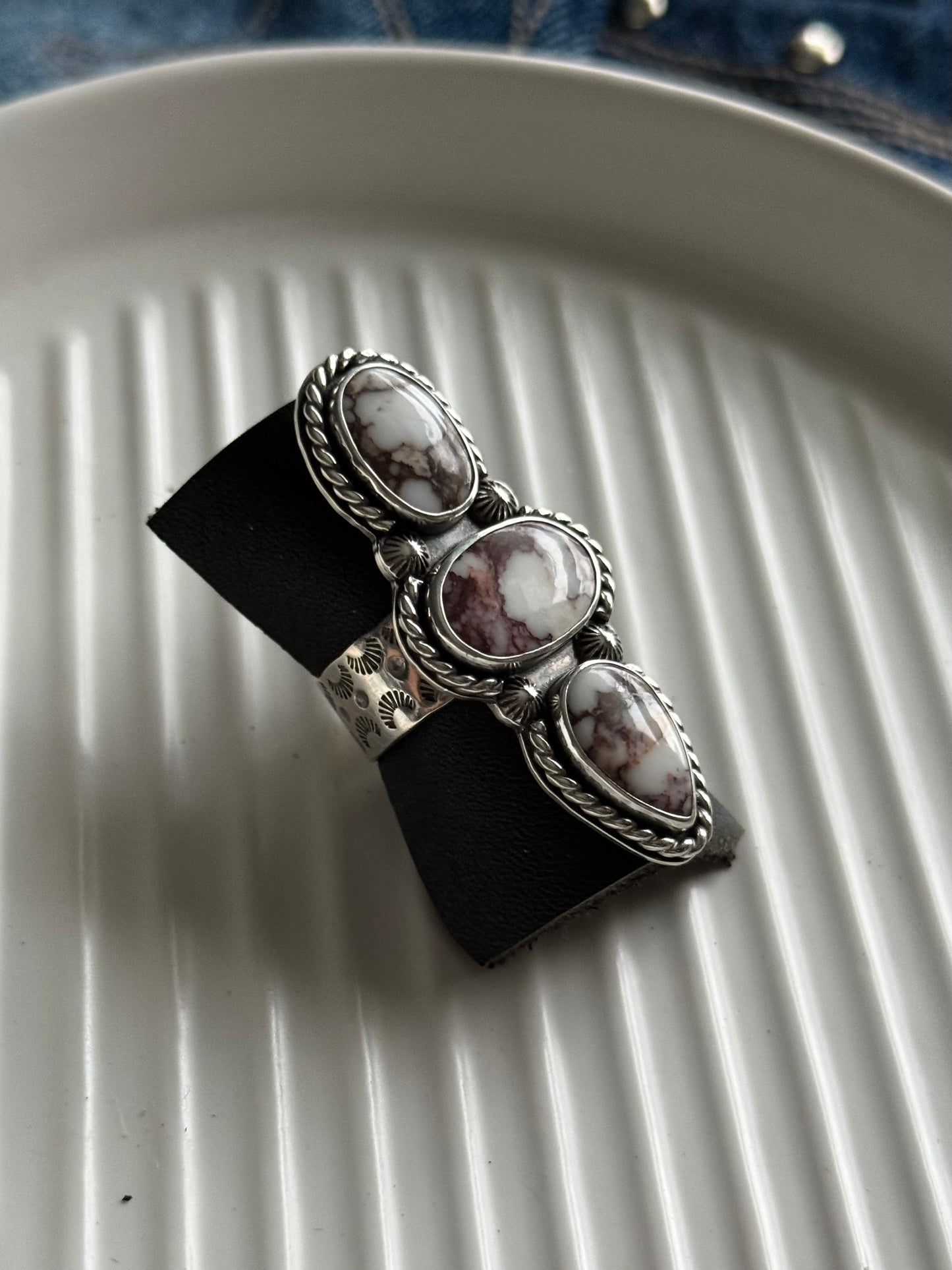 3 Stone Wild Horse Ring *ADJUSTABLE* Size 8.5