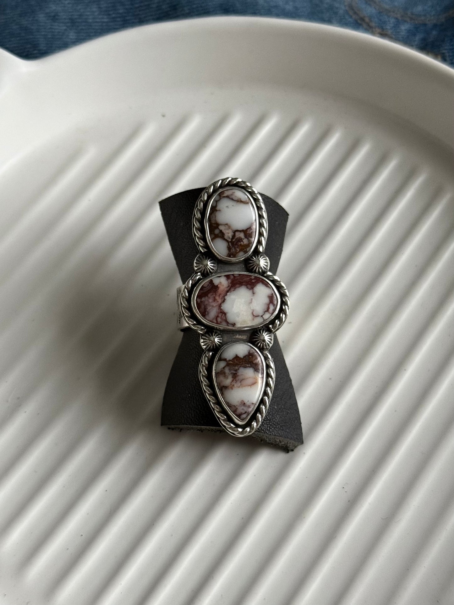 3 Stone Wild Horse Ring *ADJUSTABLE* Size 8.5