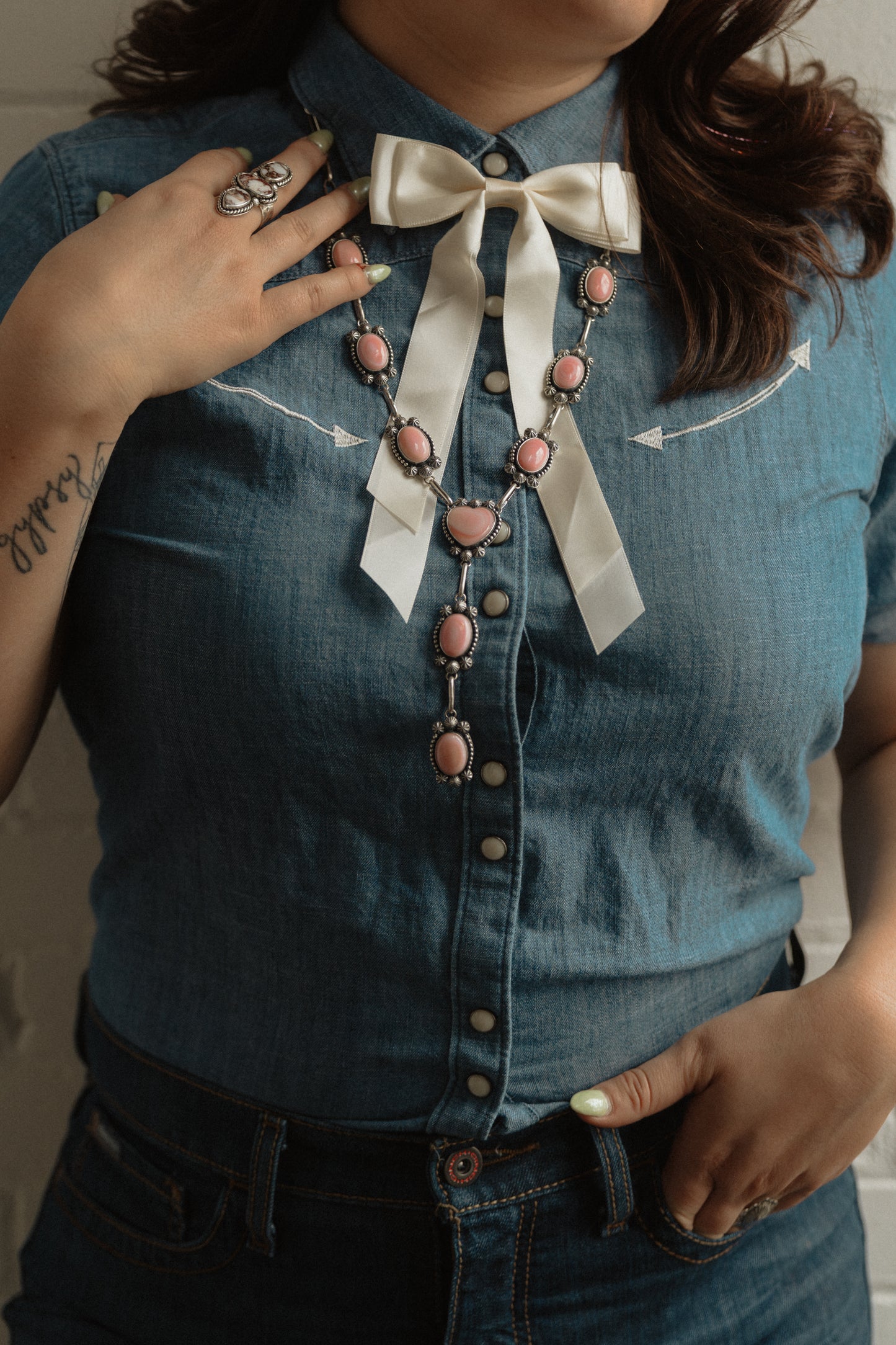 Pink Conch Lariat