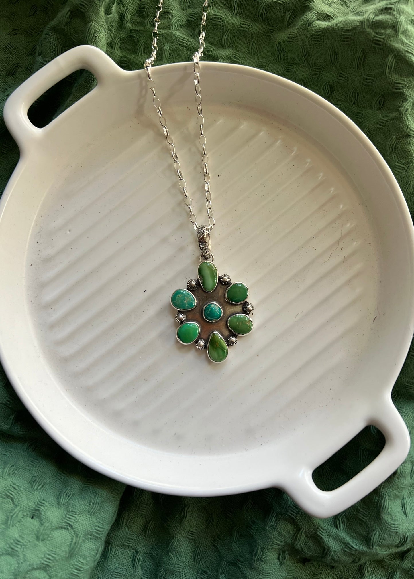 Emerald Valley Cluster Necklace